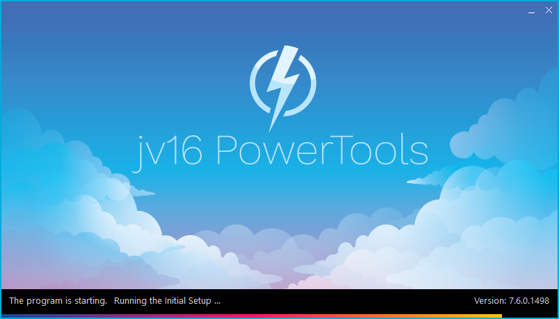 jv16 PowerTools update 7.6.0 Startup screen