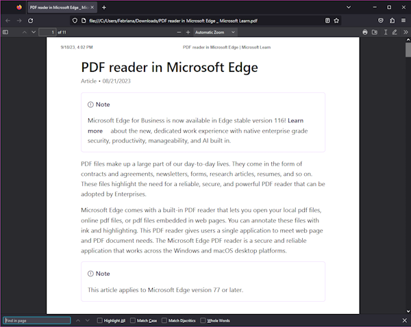 Search texts in PDF in Mozilla Firefox