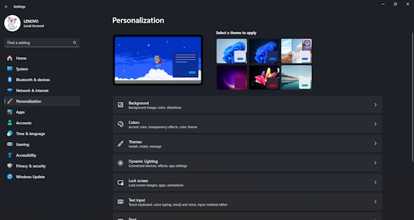 Select Personalization